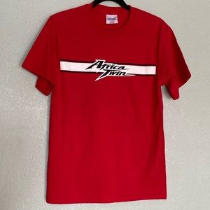Mens Africa Twin Red Crew Neck T-shirt Size Small